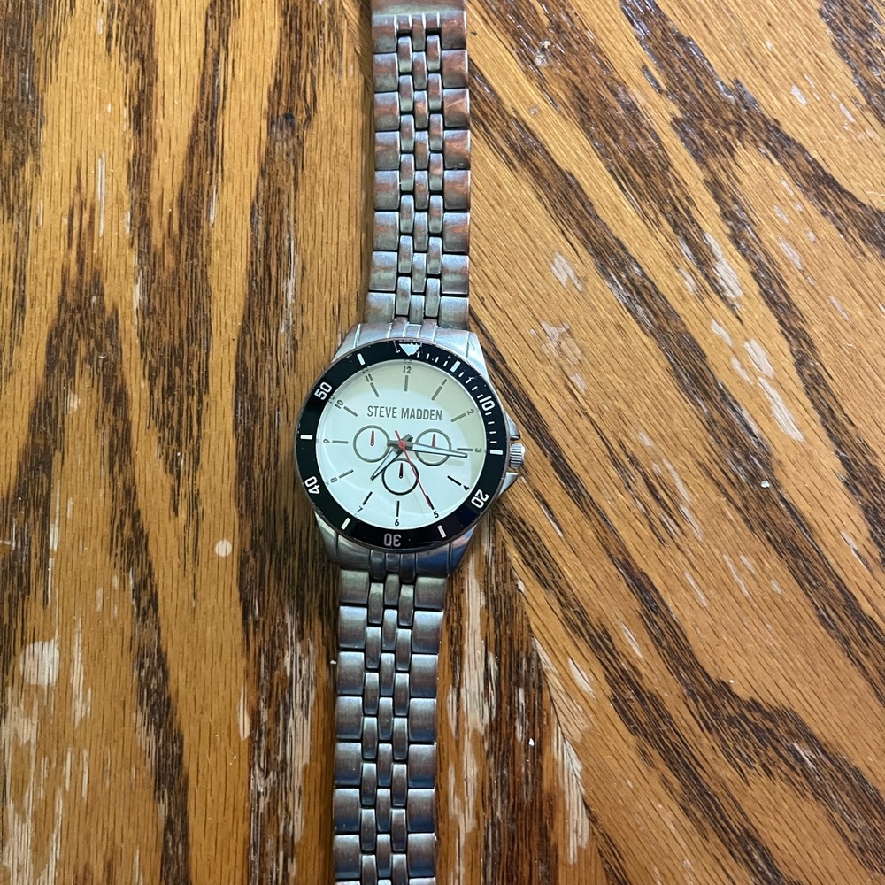 Steve Madden Silver and Black Watch